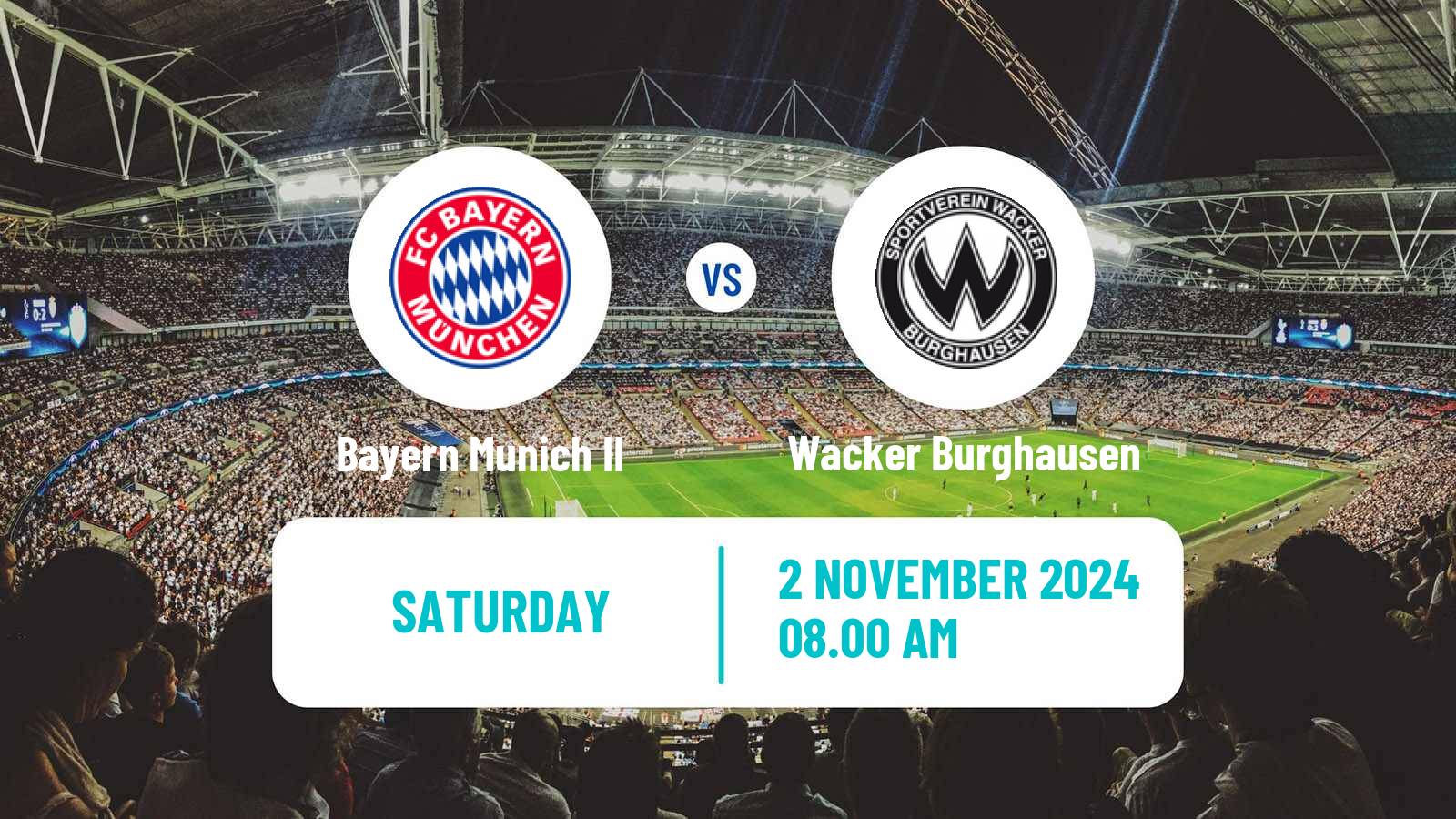 Football German Regionalliga Bayern Bayern Munich II - Wacker Burghausen