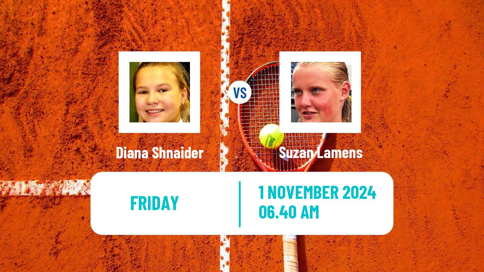 Tennis WTA Hong Kong Diana Shnaider - Suzan Lamens
