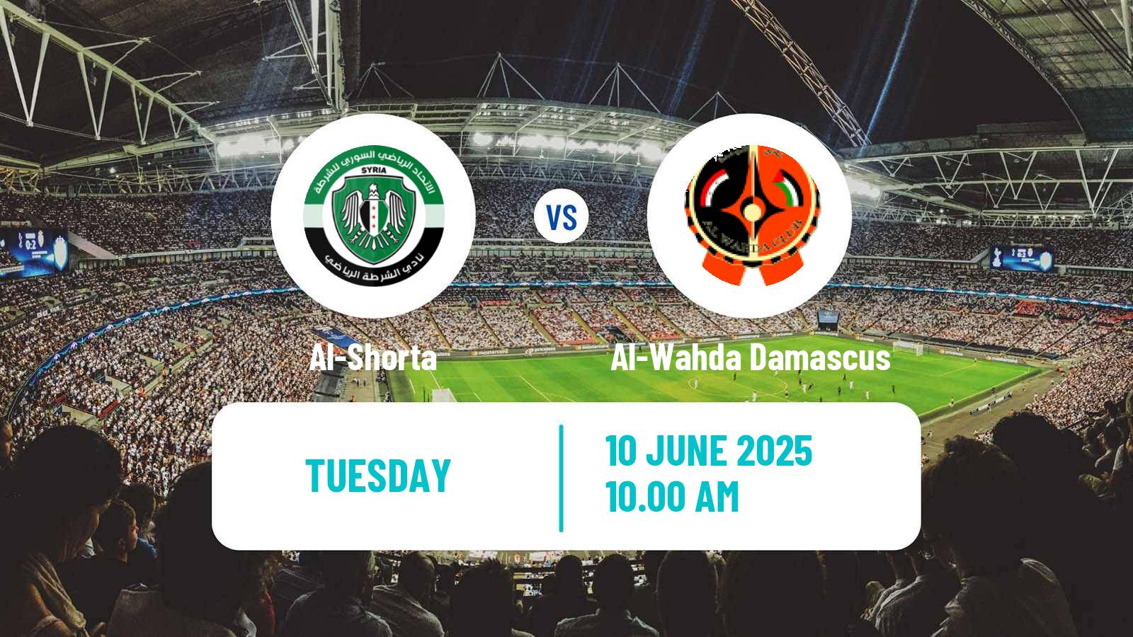Soccer Syrian Premier League Al-Shorta - Al-Wahda Damascus