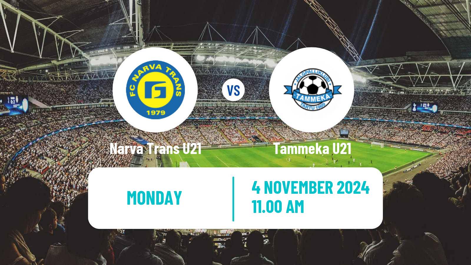 Soccer Estonian Esiliiga B Narva Trans U21 - Tammeka U21
