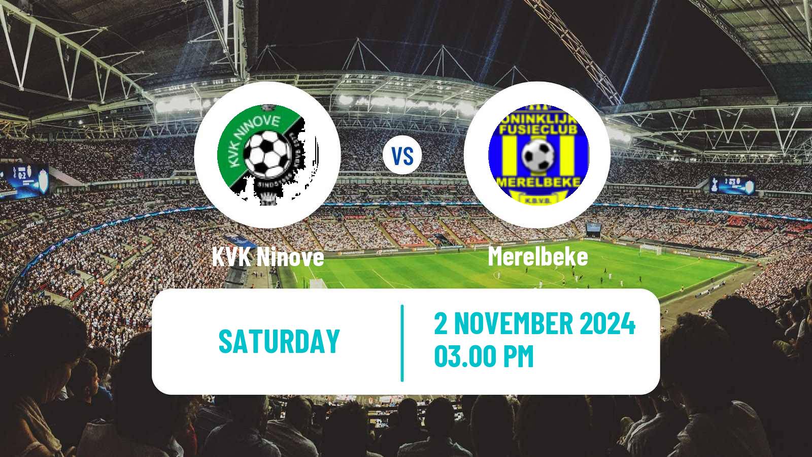 Football Belgian National Division 1 VV Ninove - Merelbeke