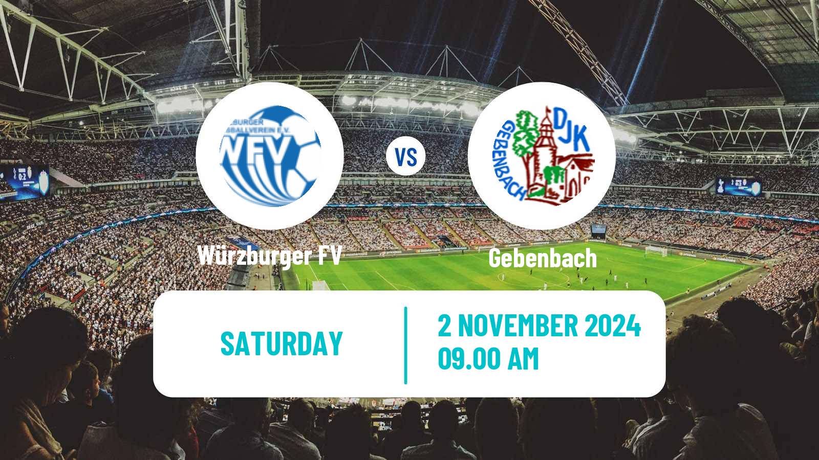 Soccer German Oberliga Bayern Nord Würzburger FV - Gebenbach