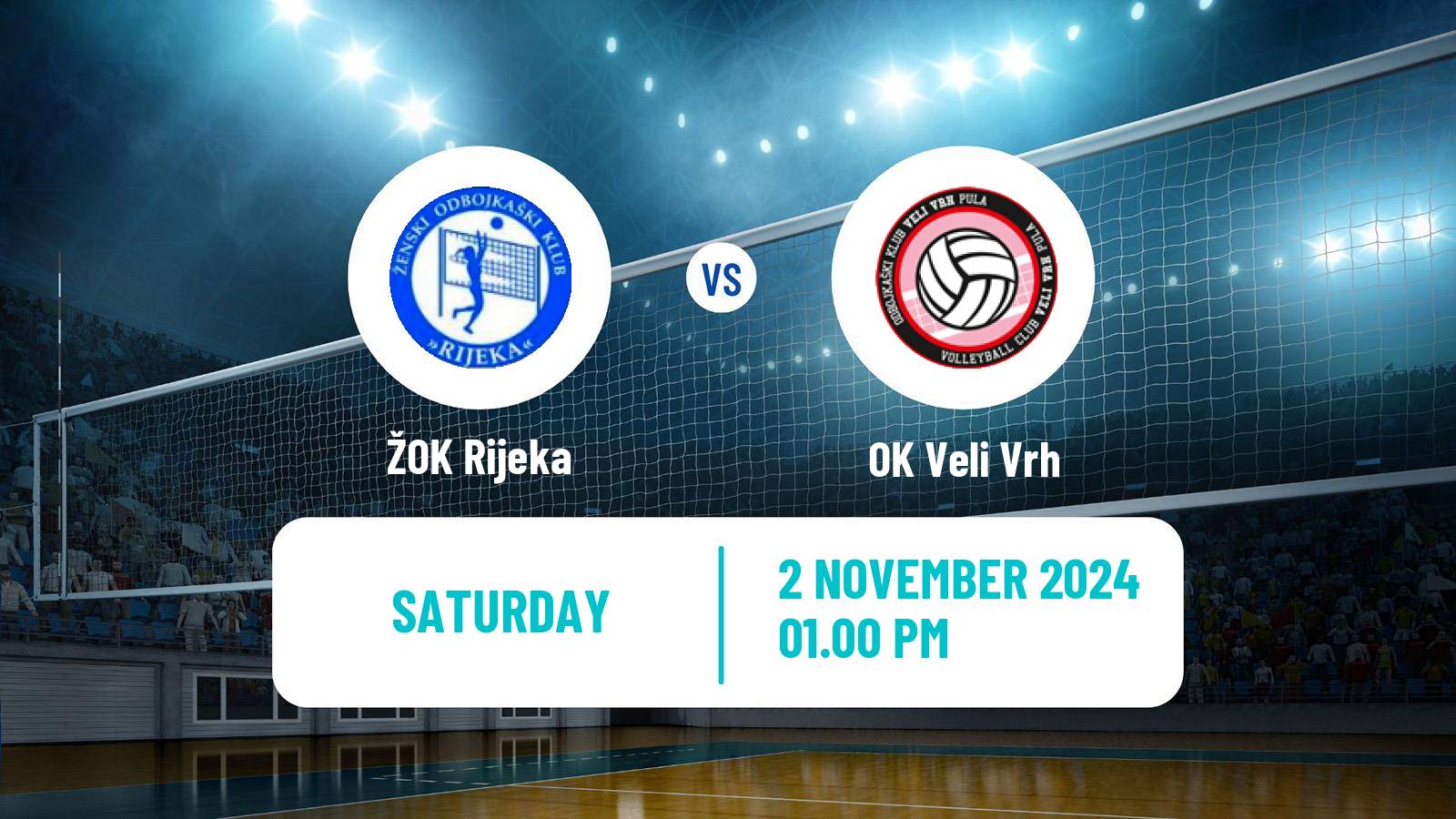 Volleyball Croatian Prva Liga Volleyball Women Rijeka - Veli Vrh