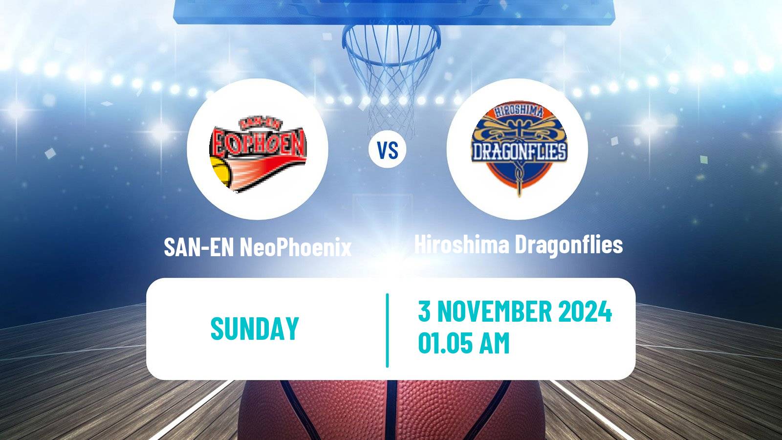 Basketball BJ League SAN-EN NeoPhoenix - Hiroshima Dragonflies