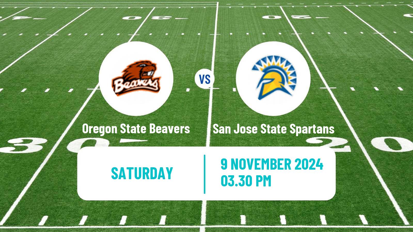 American football NCAA College Football Oregon State Beavers - San Jose State Spartans