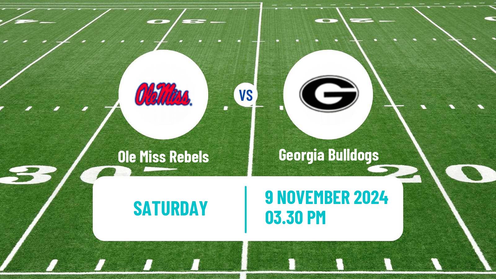 American football NCAA College Football Ole Miss Rebels - Georgia Bulldogs