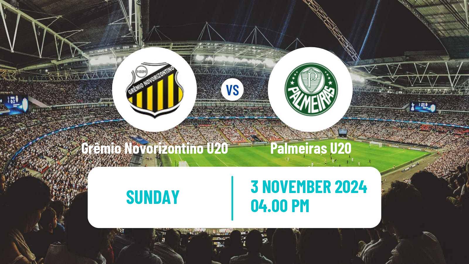 Soccer Brazilian Paulista U20 Grêmio Novorizontino U20 - Palmeiras U20