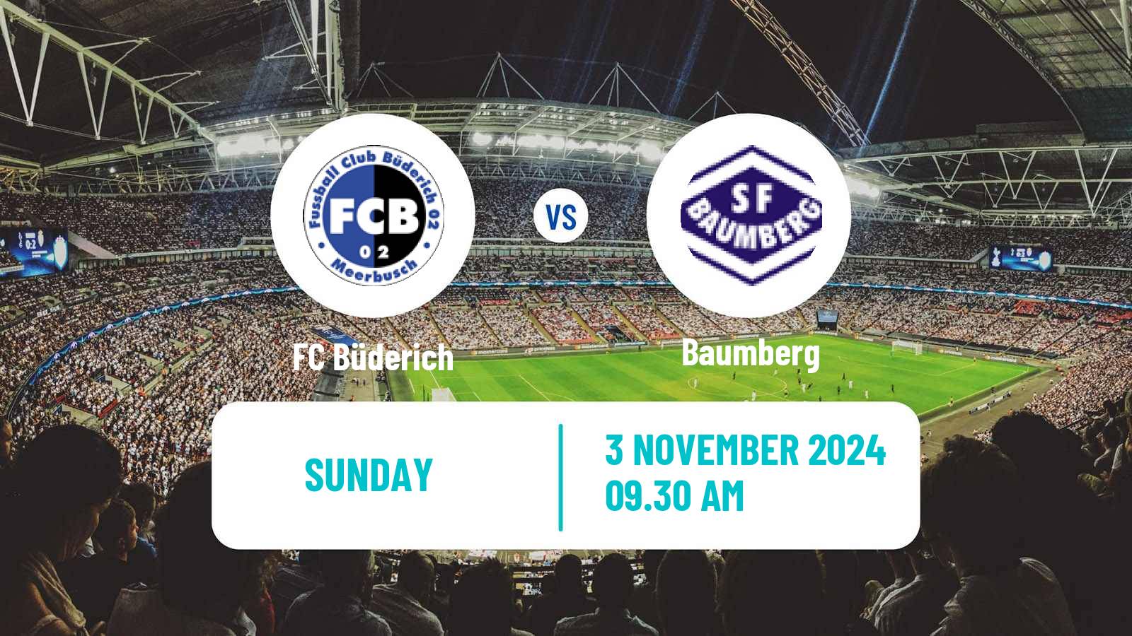 Soccer German Oberliga Niederrhein Büderich - Baumberg