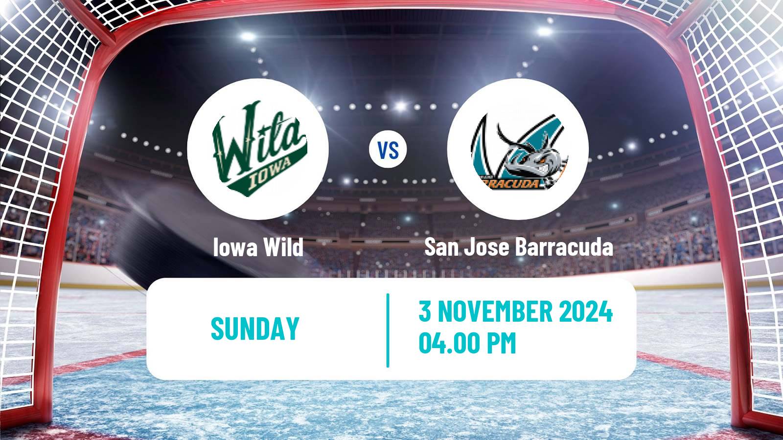Hockey AHL Iowa Wild - San Jose Barracuda