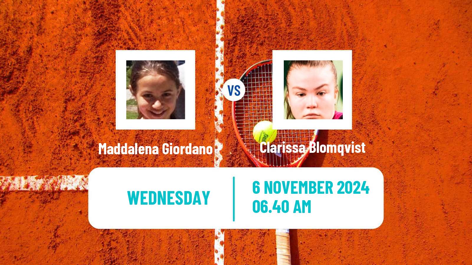 Tennis ITF W15 Sharm Elsheikh 17 Women 2024 Maddalena Giordano - Clarissa Blomqvist