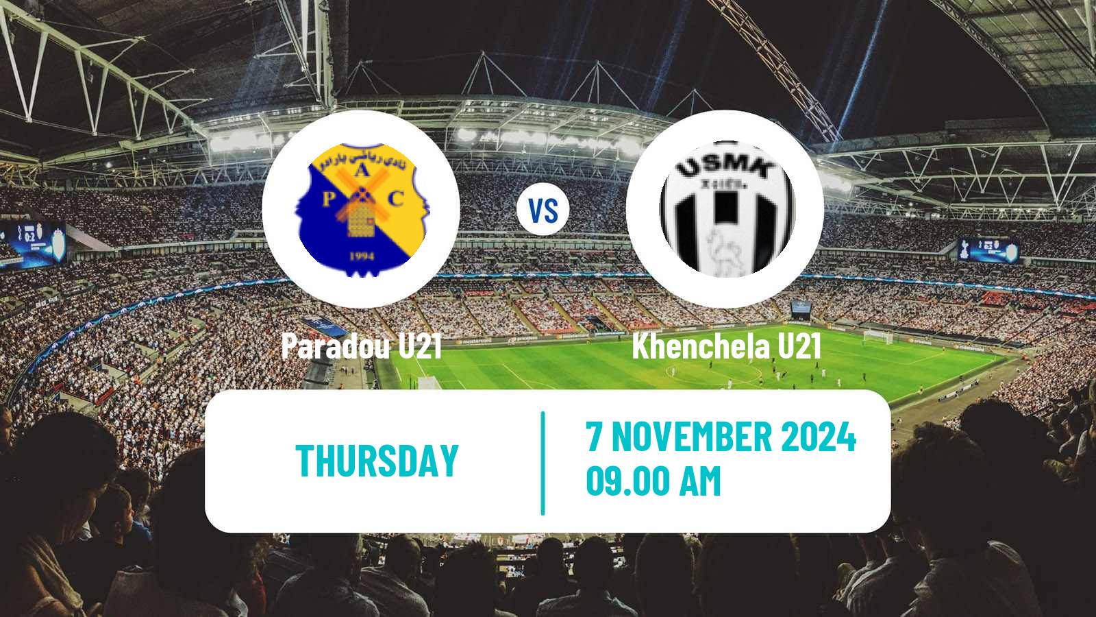 Football Algerian Ligue U21 Paradou U21 - Khenchela U21