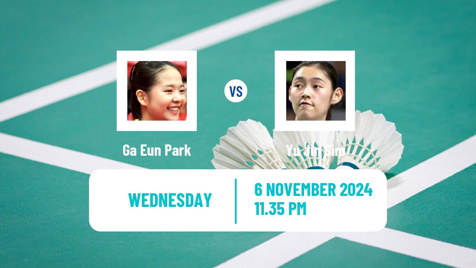 Badminton BWF World Tour Korea Masters Women Ga Eun Park - Yu Jin Sim