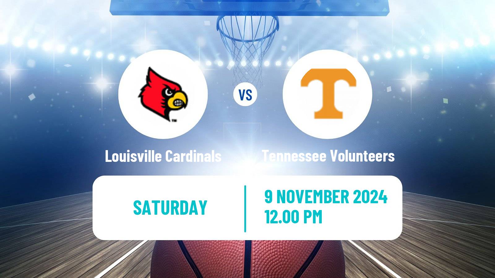 Basketball NCAA College Basketball Louisville Cardinals - Tennessee Volunteers