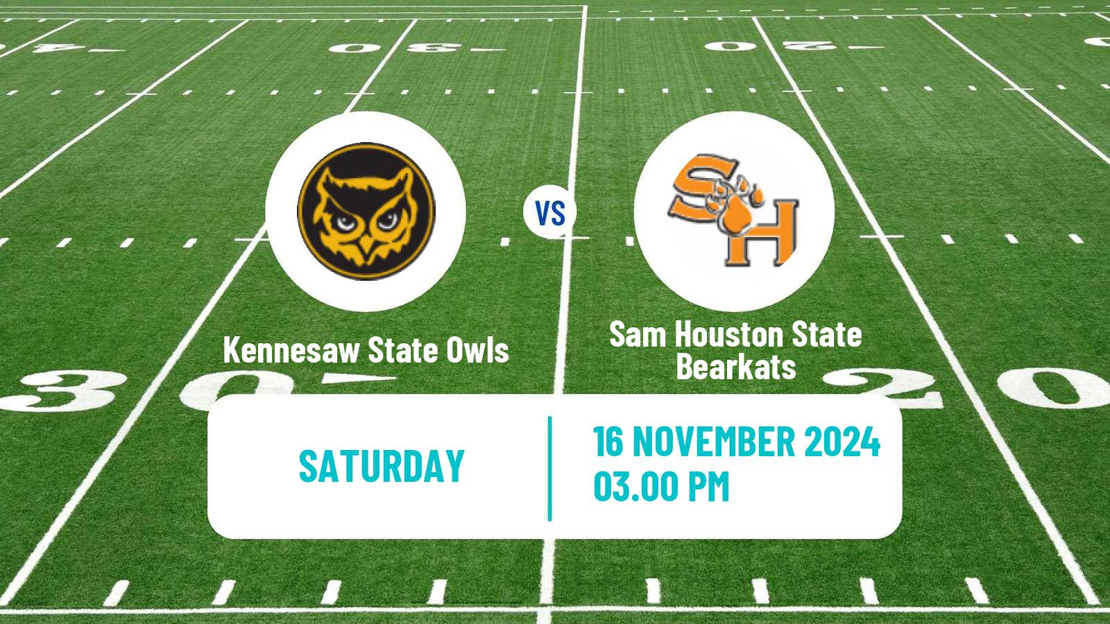American football NCAA College Football Kennesaw State Owls - Sam Houston State Bearkats