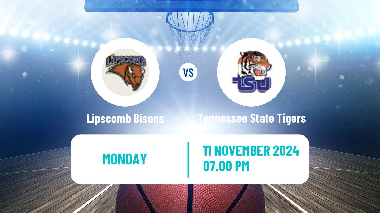 Basketball NCAA College Basketball Women Lipscomb Bisons - Tennessee State Lady Tigers