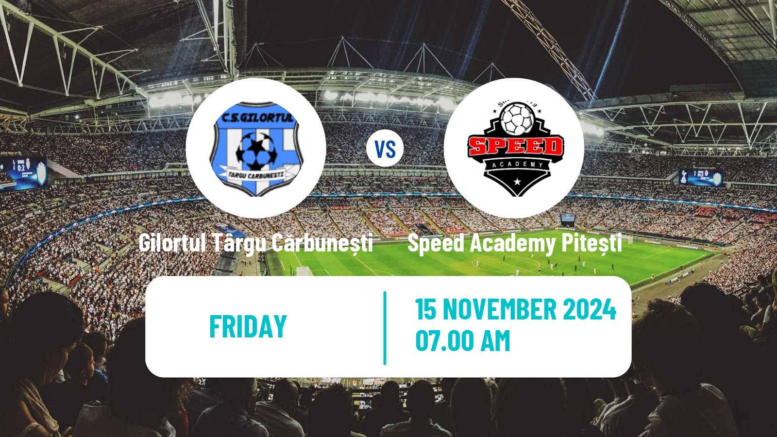 Football Romanian Liga 3 - Seria 8 Gilortul Târgu Cărbunești - Speed Academy Pitești