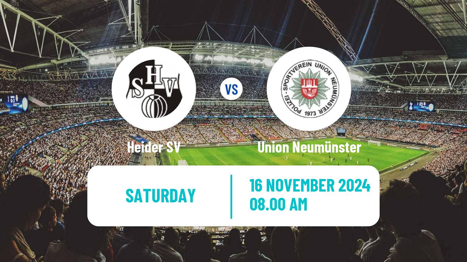 Football German Oberliga Schleswig-Holstein Heider SV - Union Neumünster
