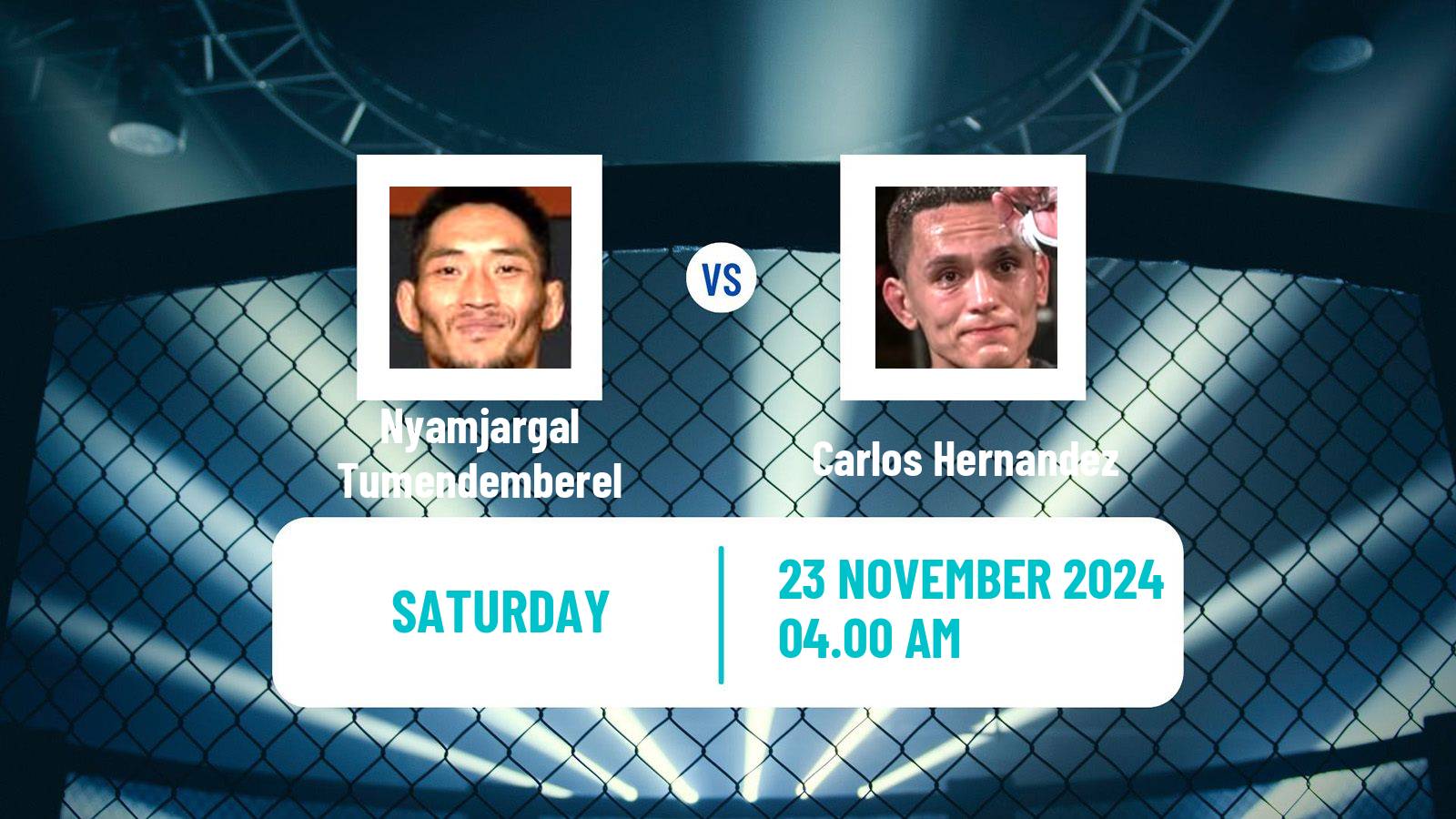 MMA Flyweight UFC Men Nyamjargal Tumendemberel - Carlos Hernandez