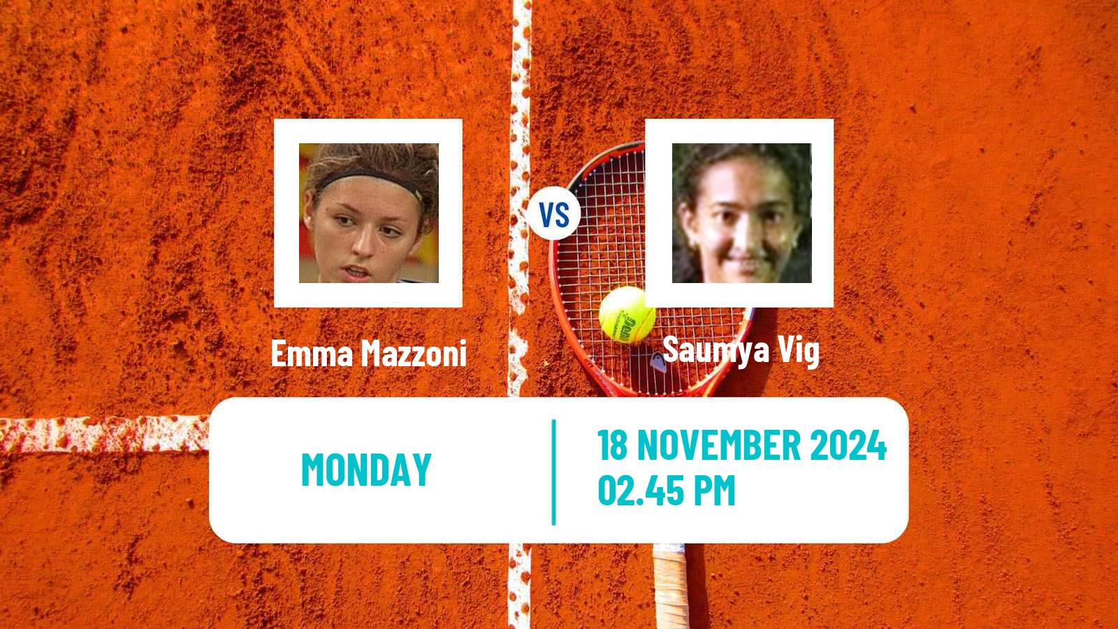 Tennis ITF W35 Santo Domingo 5 Women Emma Mazzoni - Saumya Vig