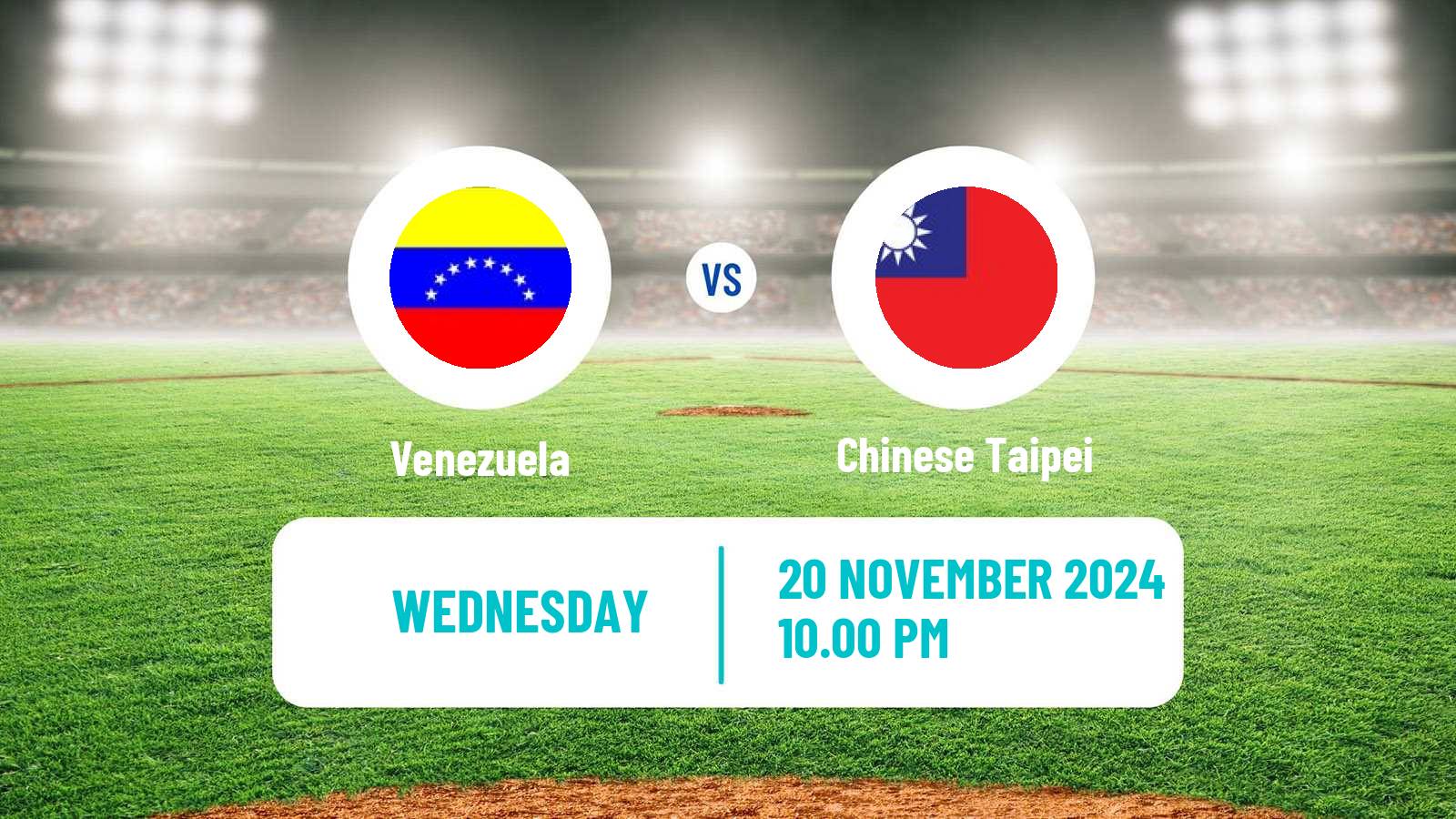 Baseball WBSC Premier 12 Venezuela - Chinese Taipei