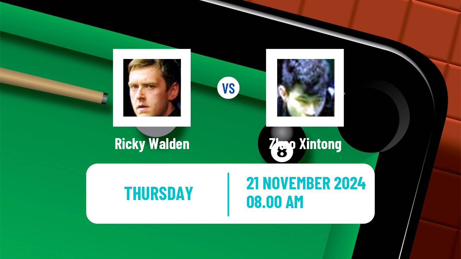 Snooker Uk Championship Ricky Walden - Zhao Xintong
