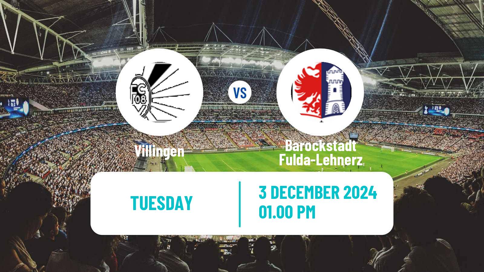 Soccer German Regionalliga Sudwest Villingen - Barockstadt Fulda-Lehnerz