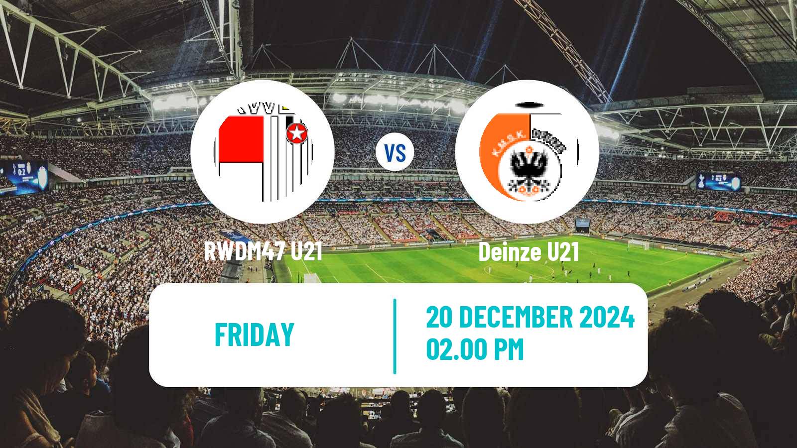 Football Belgian Pro League U21 RWDM47 U21 - Deinze U21