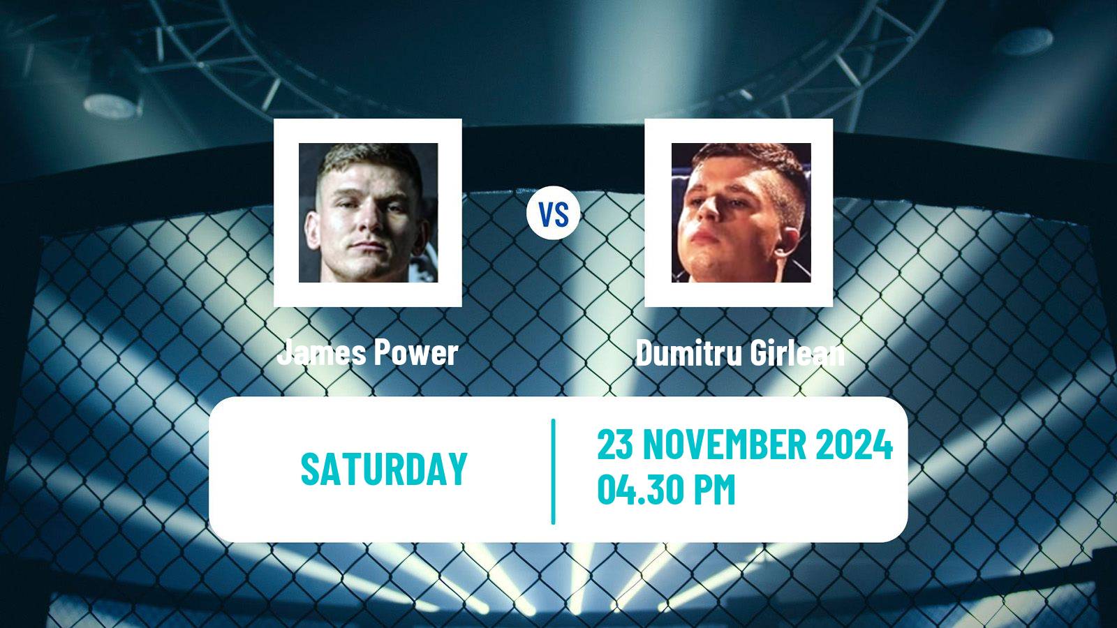 MMA Lightweight Cage Warriors Men James Power - Dumitru Girlean
