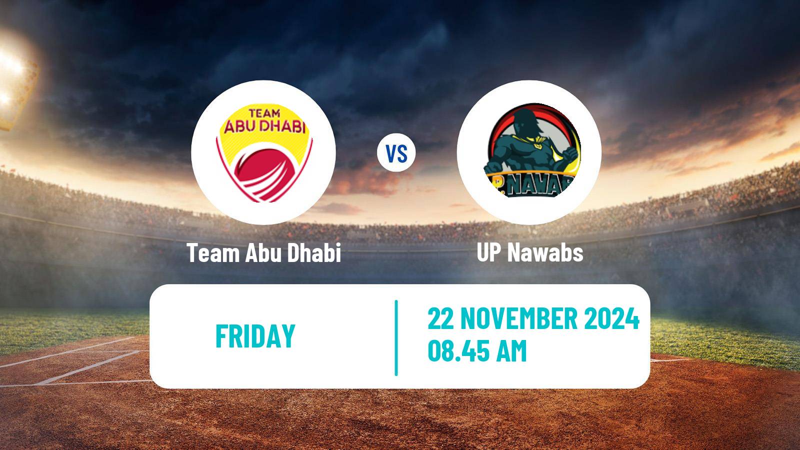 Cricket UAE T10 League Team Abu Dhabi - UP Nawabs