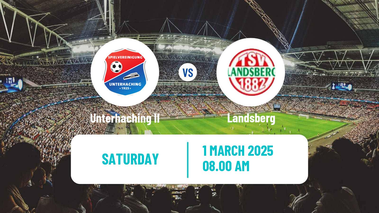 Soccer German Oberliga Bayern Süd Unterhaching II - Landsberg