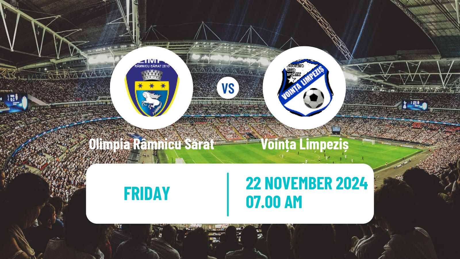 Soccer Romanian Liga 3 - Seria 2 Râmnicu Sărat - Voința Limpeziș