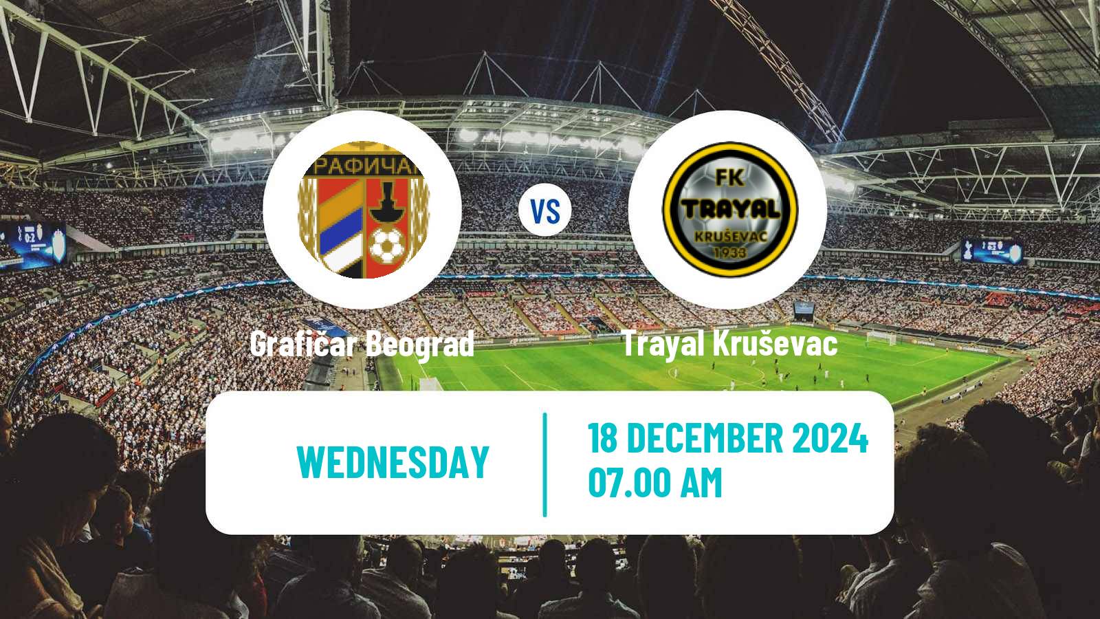 Soccer Serbian Prva Liga Grafičar Beograd - Trayal Kruševac
