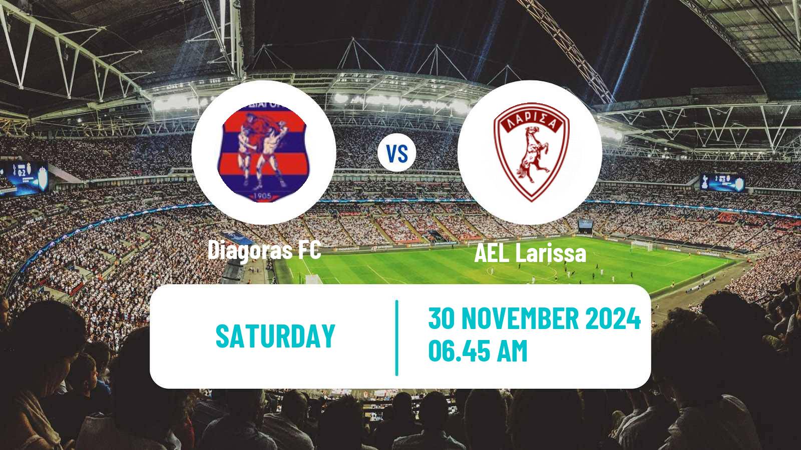 Football Greek Super League 2 Diagoras - AEL Larissa