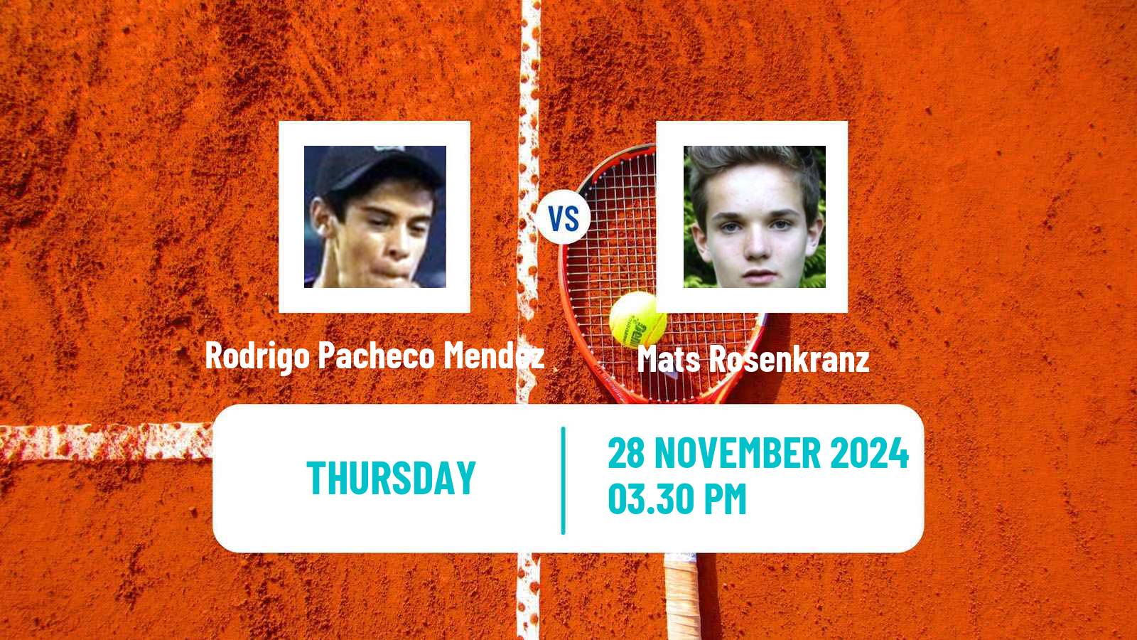 Tennis Manzanillo Challenger Men Rodrigo Pacheco Mendez - Mats Rosenkranz