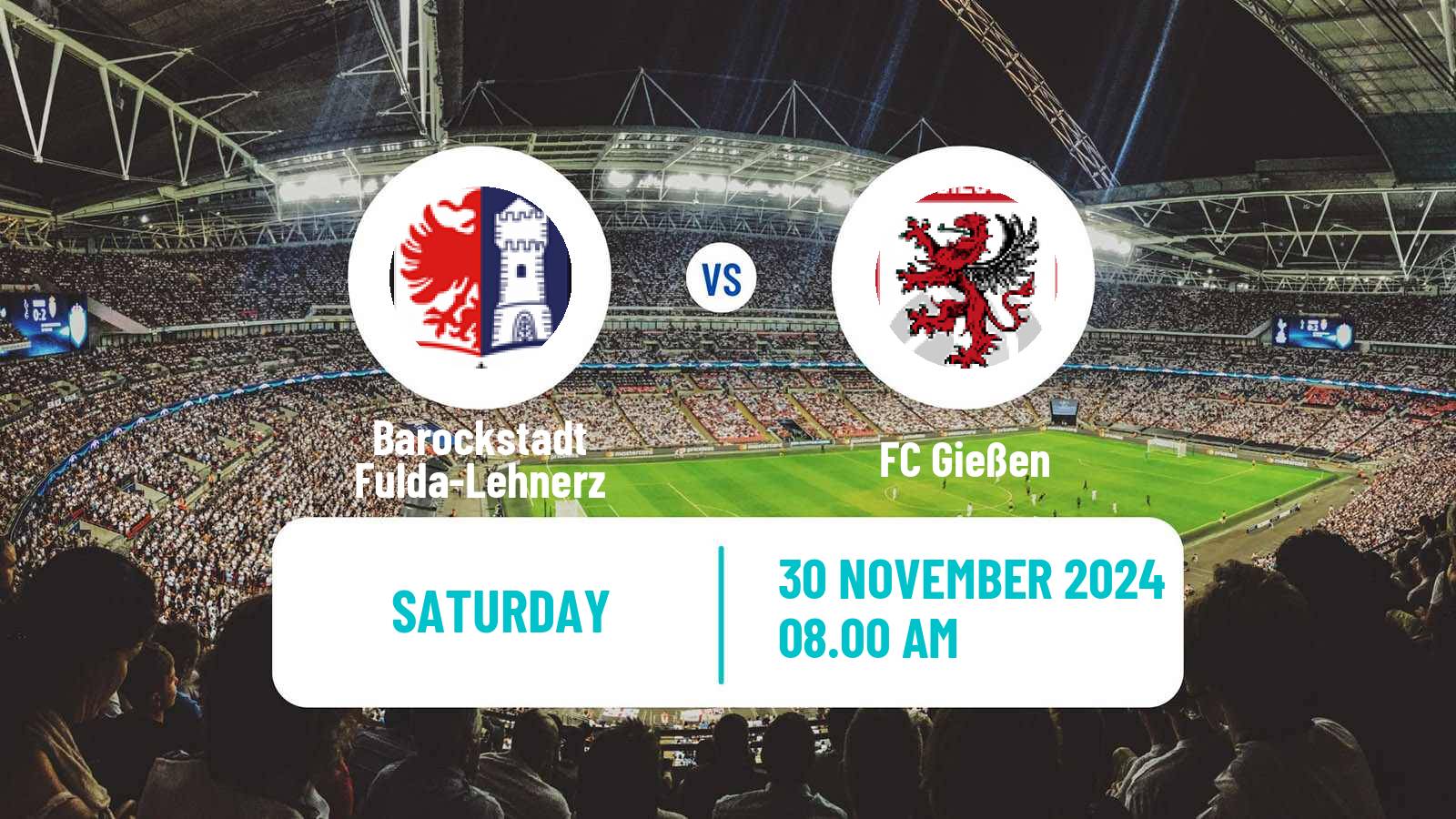 Soccer German Regionalliga Sudwest Barockstadt Fulda-Lehnerz - Gießen