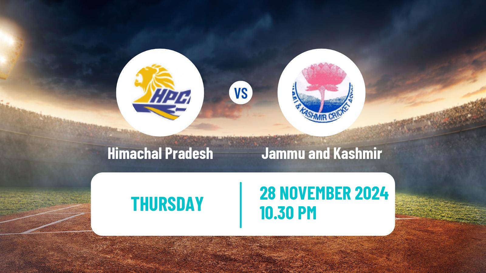 Cricket Syed Mushtaq Ali Trophy Himachal Pradesh - Jammu and Kashmir