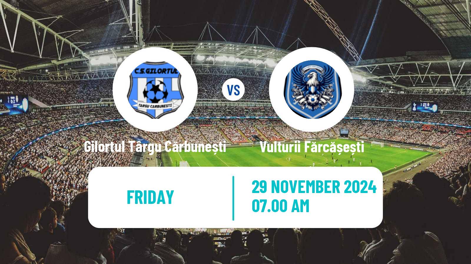 Football Romanian Liga 3 - Seria 8 Gilortul Târgu Cărbunești - Vulturii Fărcășești