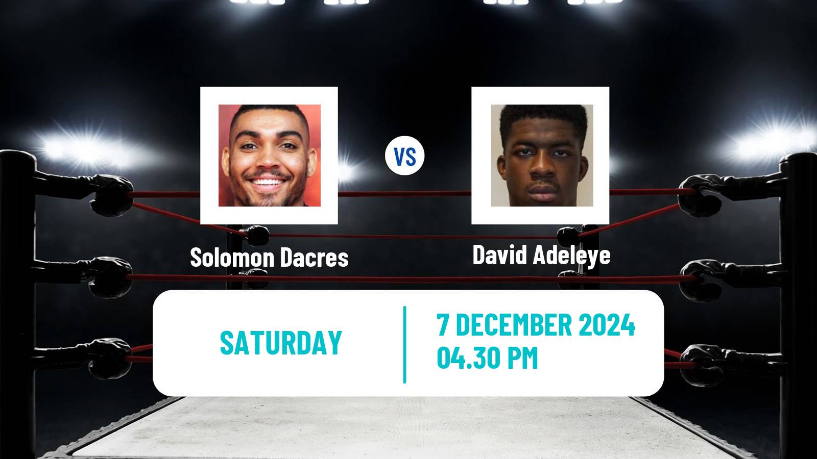 Boxing Heavyweight Bbbofc English Title Men Solomon Dacres - David Adeleye