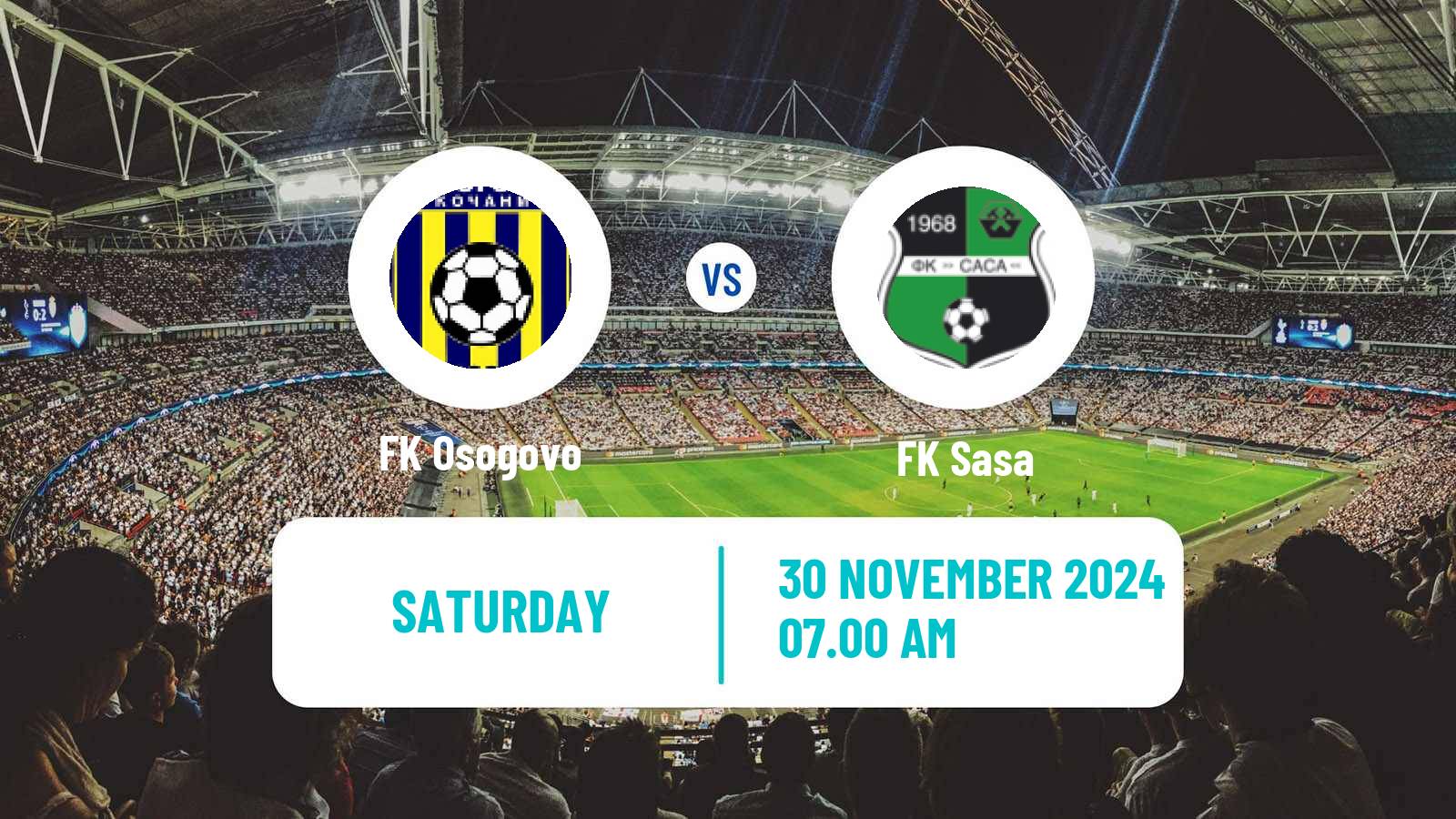 Soccer North Macedonian 2 MFL Osogovo - Sasa