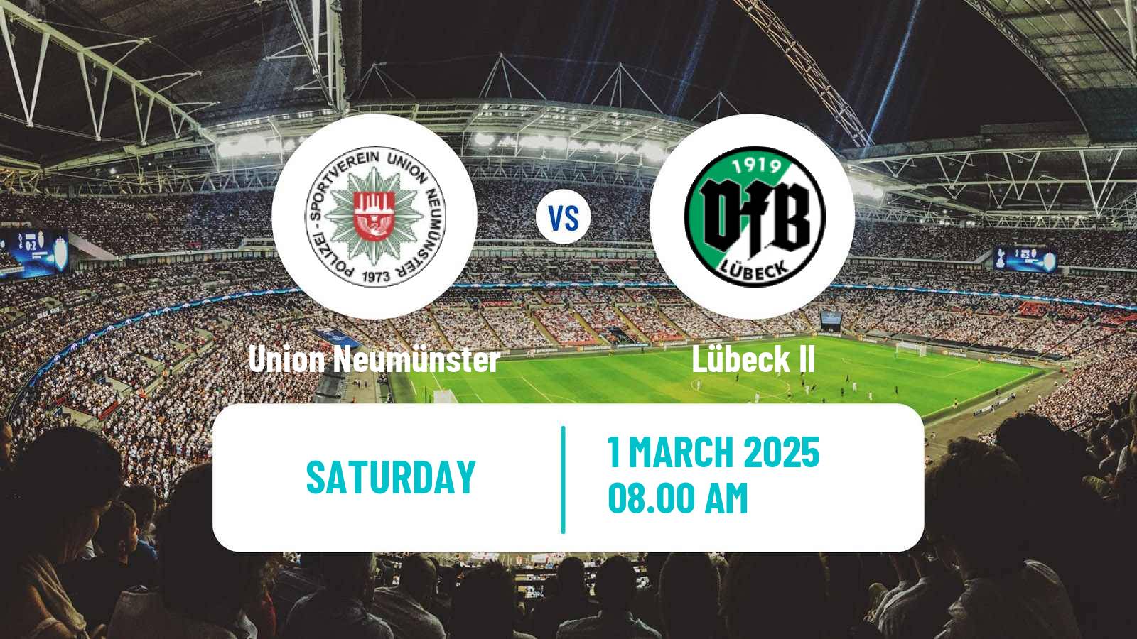 Soccer German Oberliga Schleswig-Holstein Union Neumünster - Lübeck II