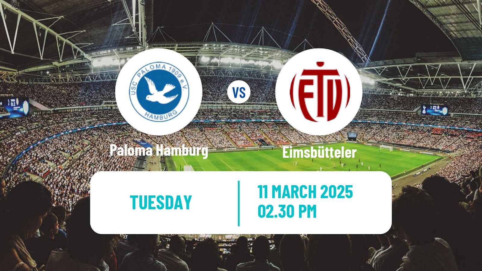 Soccer German Oberliga Hamburg Paloma Hamburg - Eimsbütteler