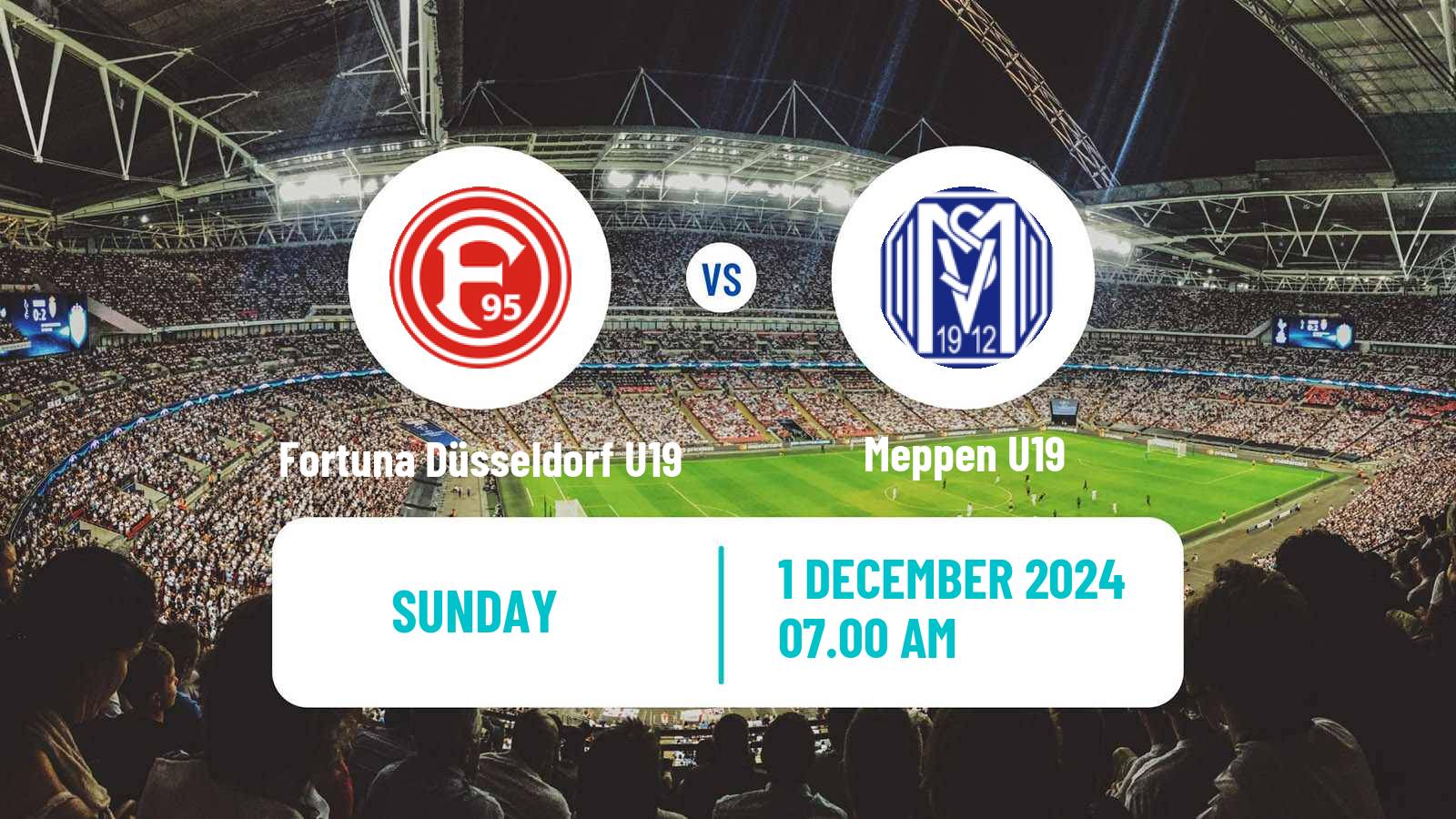 Soccer German DFB Youth League Fortuna Düsseldorf U19 - Meppen U19