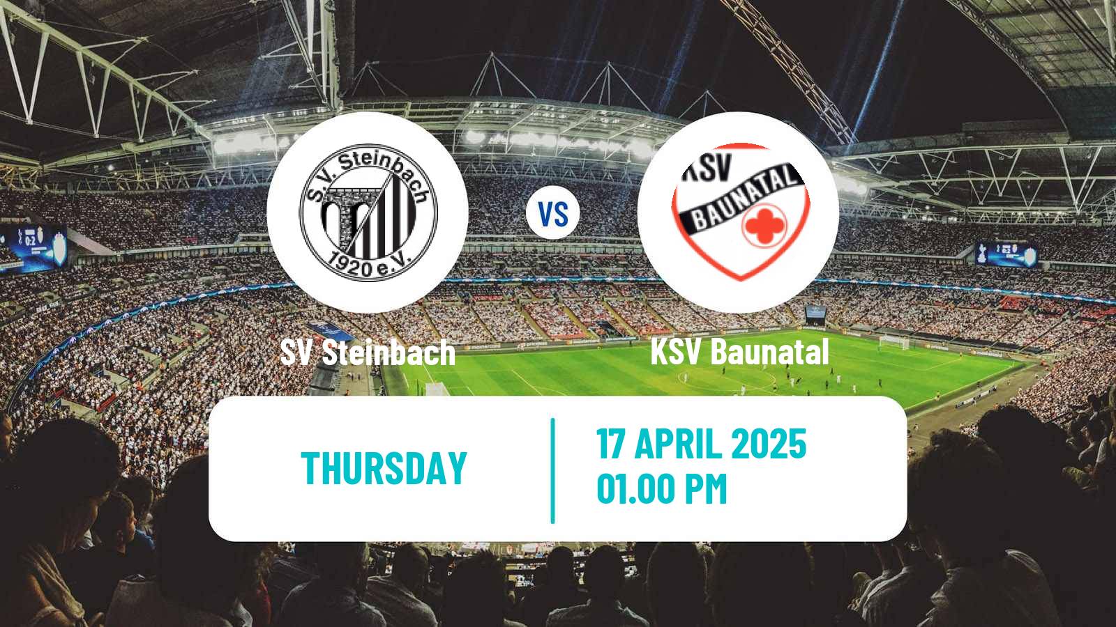 Soccer German Oberliga Hessen SV Steinbach - Baunatal