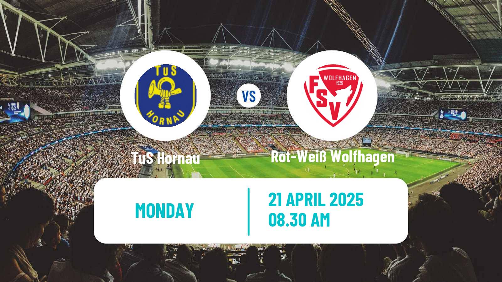 Soccer German Oberliga Hessen Hornau - Rot-Weiß Wolfhagen