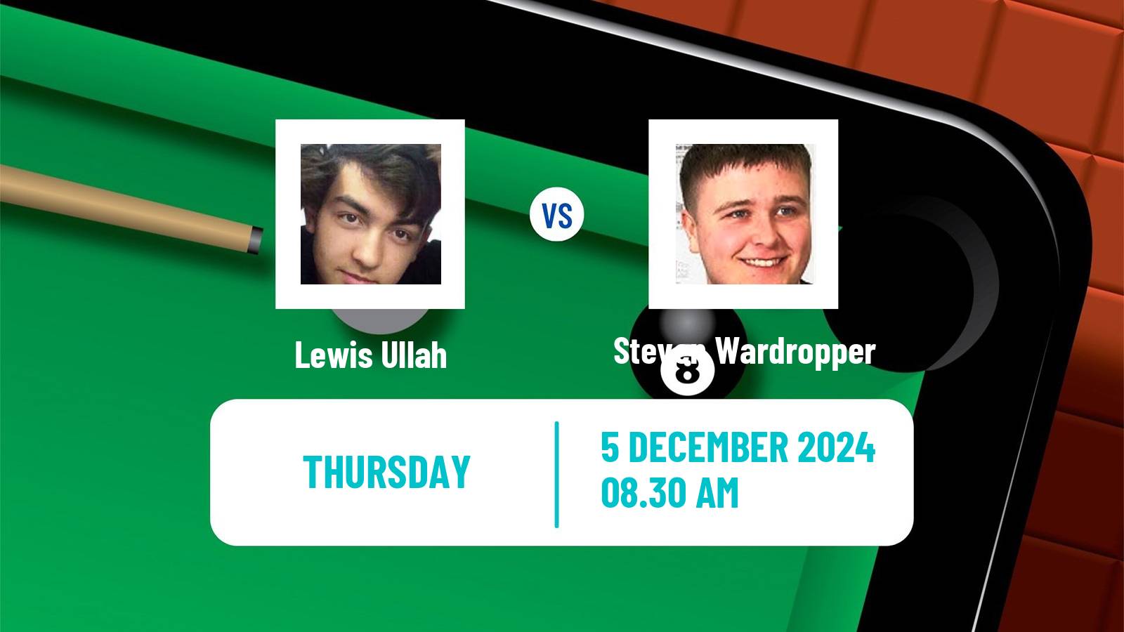 Snooker Snooker Shoot Out Lewis Ullah - Steven Wardropper