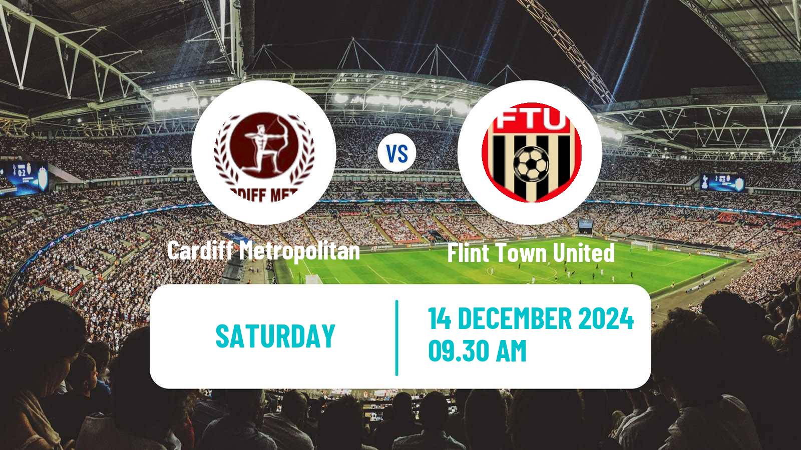 Soccer Welsh Cymru Premier Cardiff Metropolitan - Flint Town United