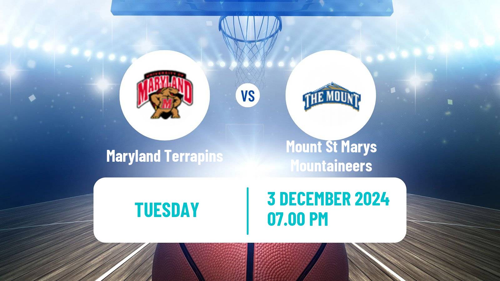 Basketball NCAA College Basketball Women Maryland Terrapins - Mount St Marys Mountaineers