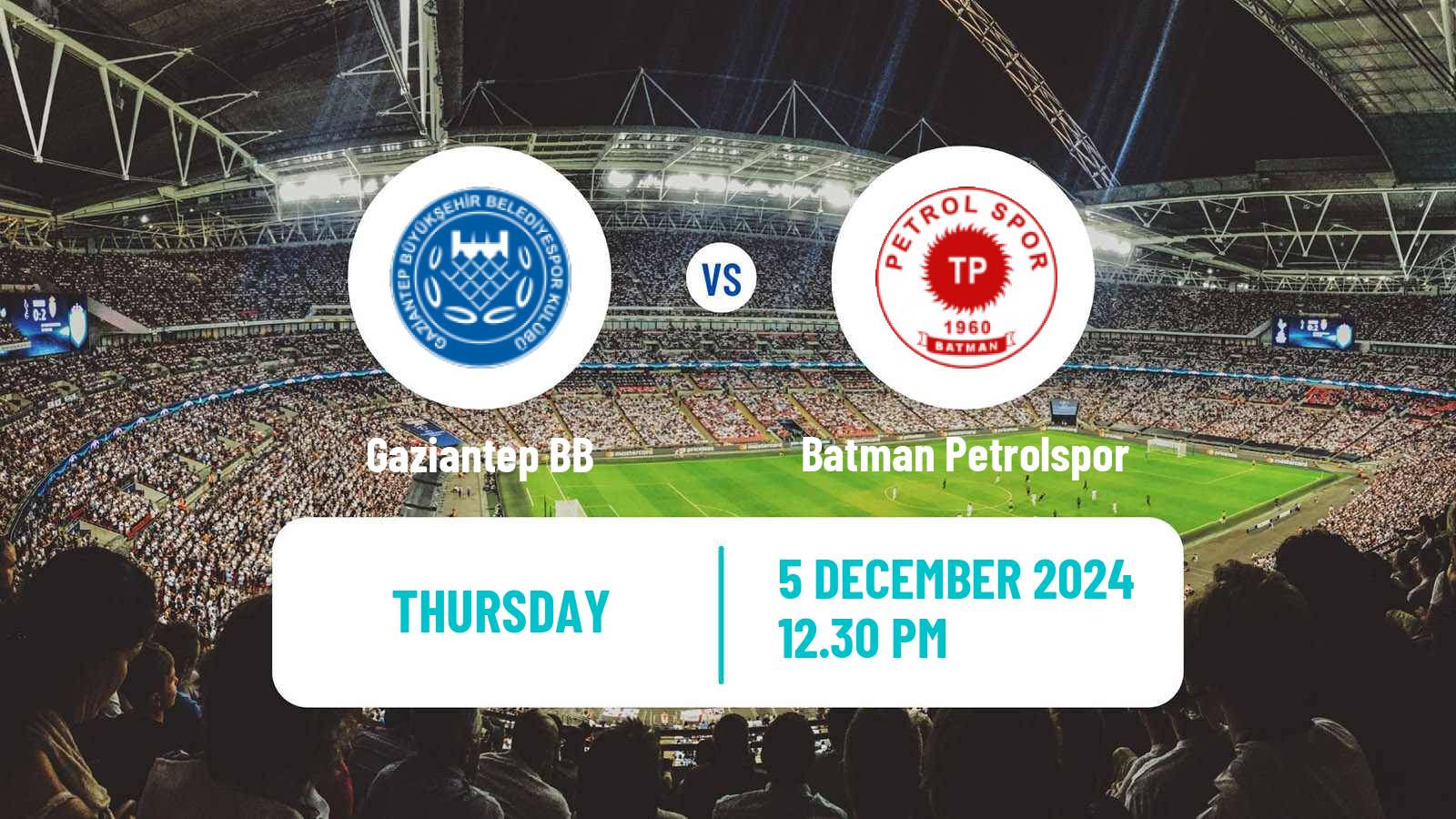 Soccer Turkish Cup Gaziantep - Batman Petrolspor