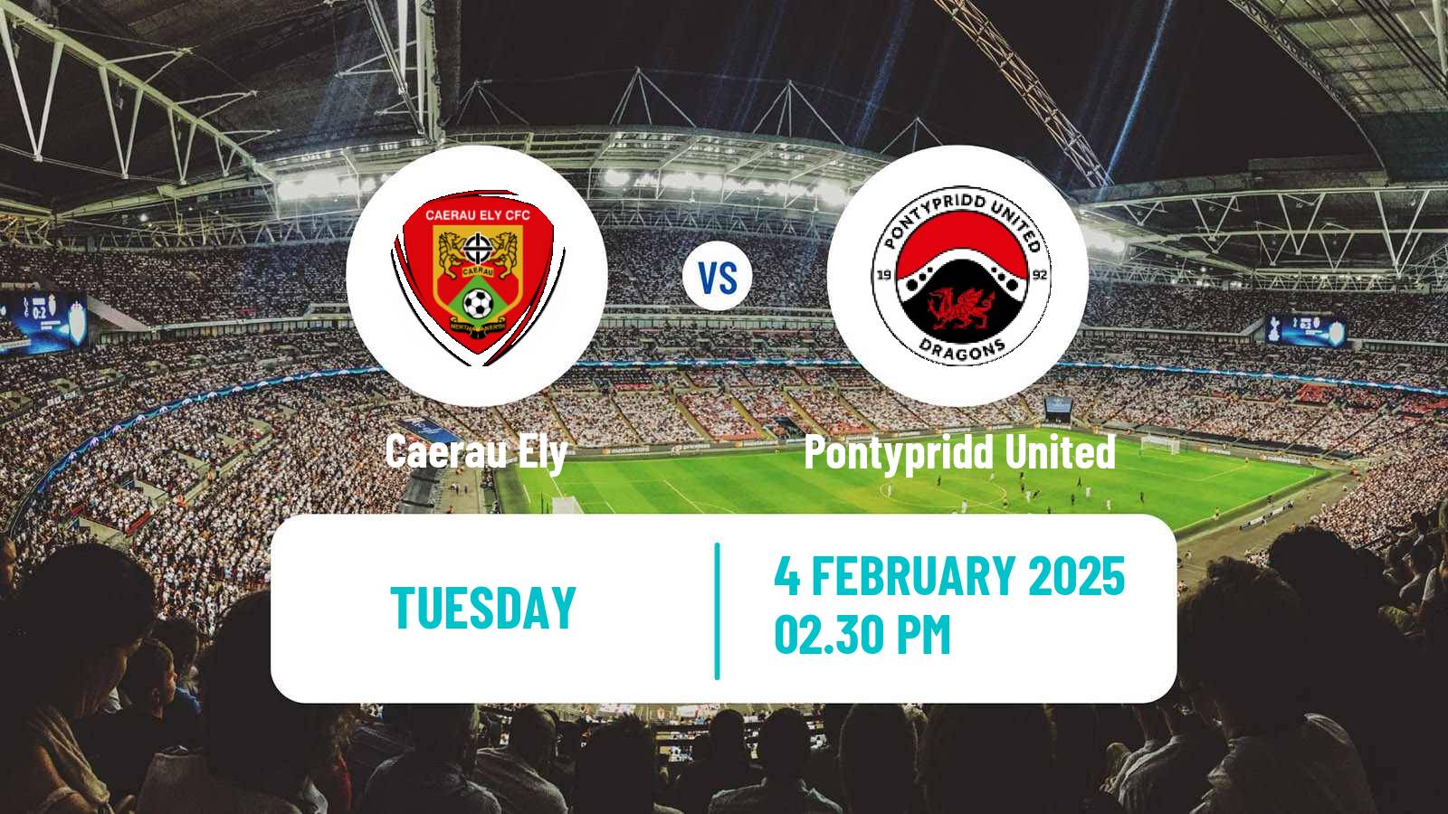 Soccer Welsh Cymru South Caerau Ely - Pontypridd United