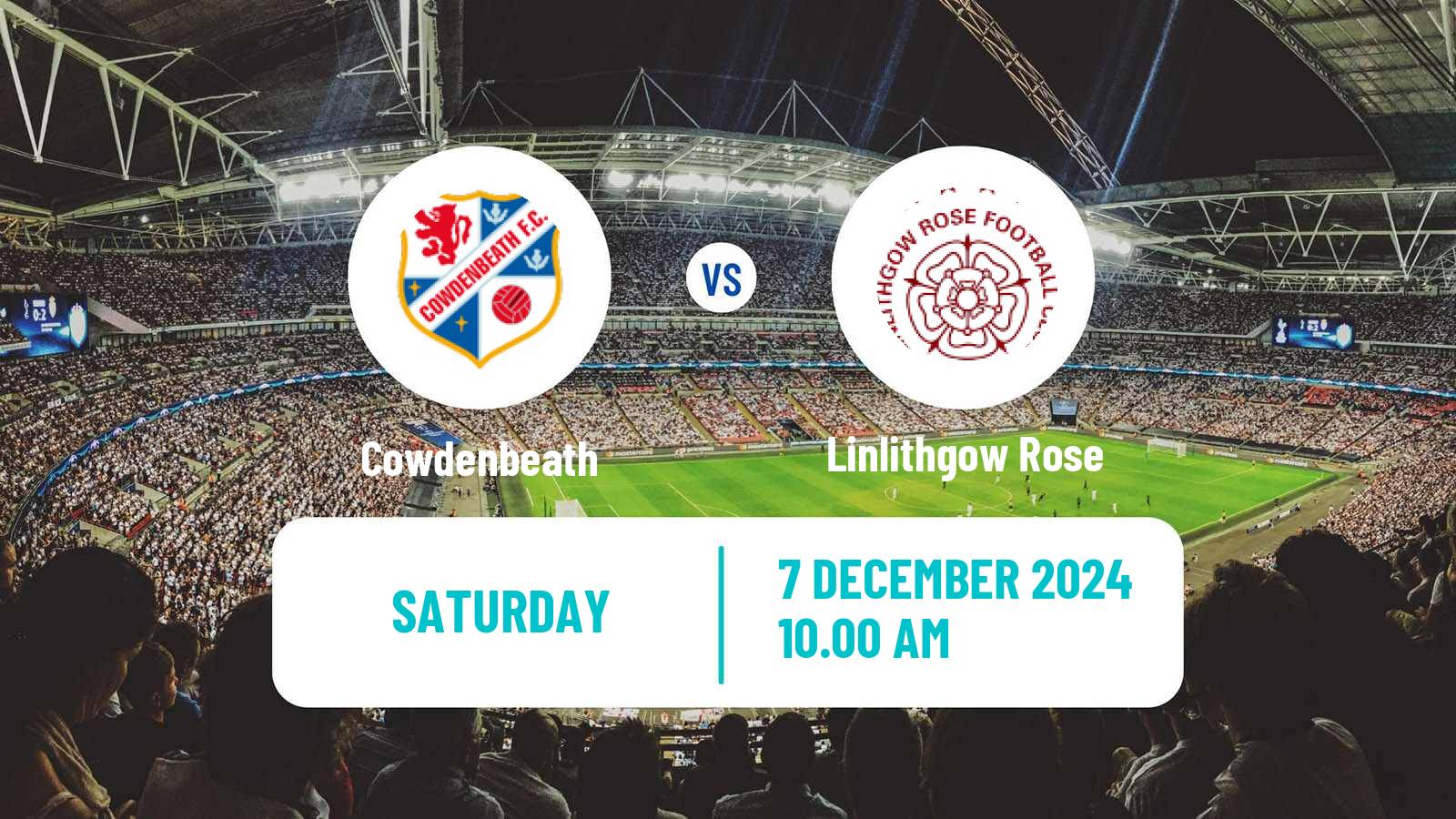 Soccer Scottish Lowland League Cowdenbeath - Linlithgow Rose